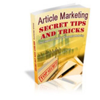 Article Marketing Secret Tips and Tricks MRR eBook Article Marketing Secret Tips and Tricks MRR eBook